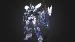 XS04-Frozbite kit, custom, white, mech, warrior, katana, pilot, claw, mecha, machine, gunpla, gauntlet, modelkit, 3dprint, starwars, blue, gundam, war, robot, space
