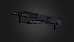 Shotgun Sci fi RazorShot C16 rifle, assault, sci, fi, shot, substancepainter, substance, weapon, military, shotgun, gun