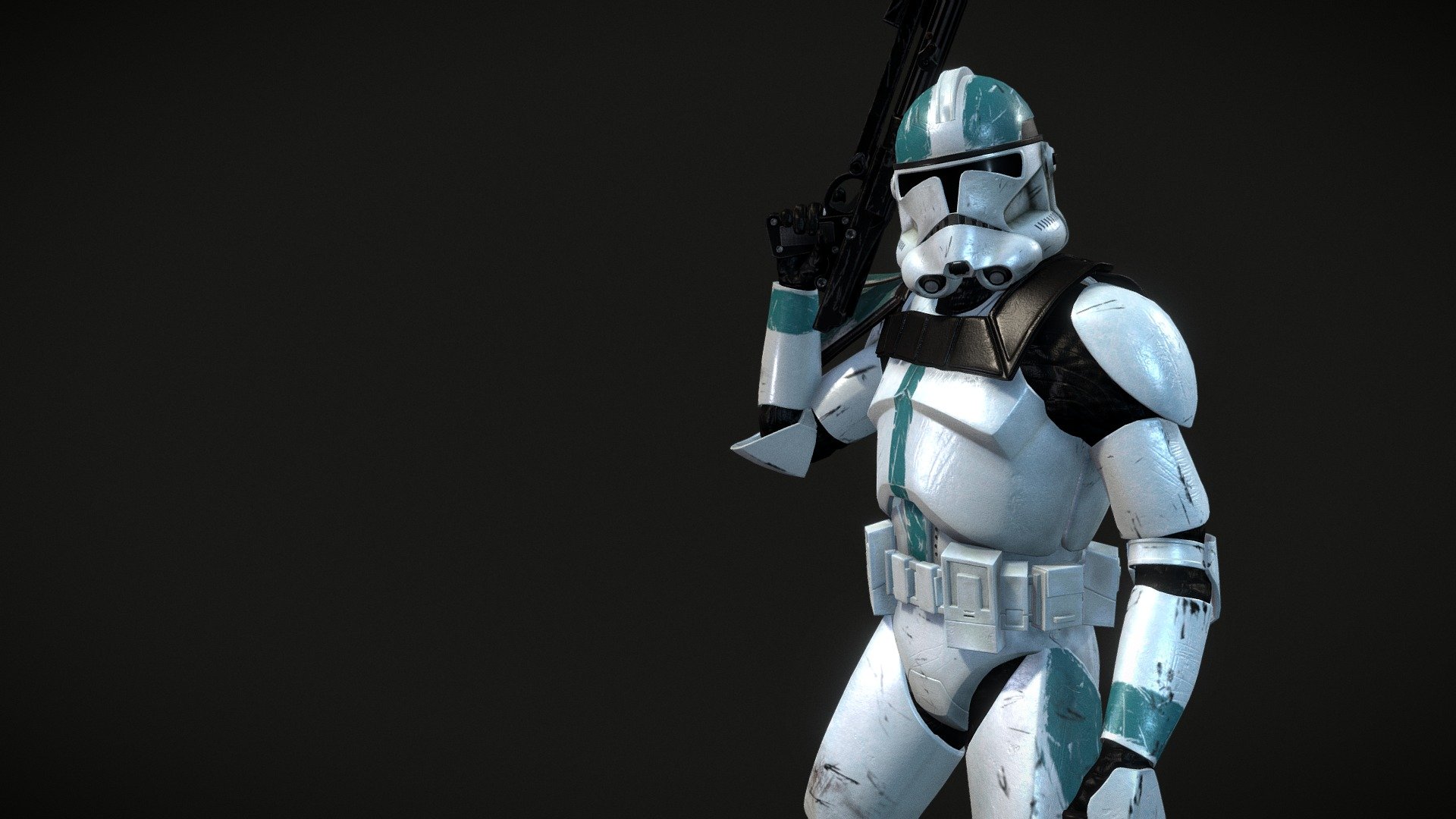 Wellcome my brother! Once the republic wasgreat in the galaxy, but one day all great faction going to be end. Now the empire rules and bring balance and order. And i am  one of the leader in it. Choose me and we can fight against the rebellion ! You can make with me cinemas , scenes, or project to show them that we are great!.

Made in 3ds max ,zbrush and substance painter.

I’ll used test render pictures what i got from my friend years ago, so i was lucky to have these sources to make this model. that was based on the episode 3 version. I tryied to be close as possible to the original version. I’ll added a new skin that you can see CP Howzer and the 2 weapon

It is rigged and i also added the source file for 3ds max 2016<

The T/A pose begins at 0 and the animation at 5 on the keyframe/time line

All textures are in 4K (4048x4048)
materials: All in pbr




clone trooper  3

weapons  1-1

pauldron 1

You will get 




1 trooper

1 pauldron

1 dc15s rifle

1 dc-17 pistol

You can check my other models here - Clone Captain Howzer - Buy Royalty Free 3D model by thomas_125 3d model