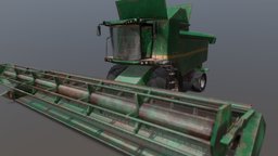 Combine01 machinery, apocalyptic, urban, wreck, harvester, farm