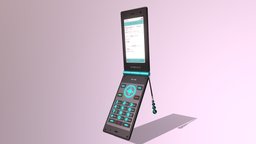 Flip Phone japan, button, key, retro, tech, accessories, folding, fold, accessory, metal, old, cellphone, message, technologic, game, mobile, female, technology, digital, animation, male, anime, screen, japanese