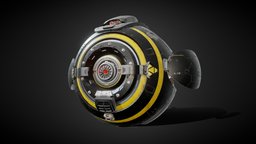 Stinger drone, fighter, mechanical, flyer, boxcutter, substancepainter, maya, asset, game, blender, pbr, gameart, sci-fi, gameasset