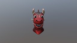 Dragon Cartoon first, character, cartoon, 3d, model, dragon