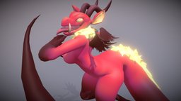 Baphomet horns, goat, chat, demon, , lizard, tongue, wings, vr, ram, v, r, tail, baphomet, vrchat, 3danime, girl, 3d, dragon, anime, lady, dragonlady