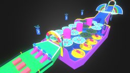 Fall guys Level environmentart, lowpoly-gameasset-gameready, fallguys, fallguysgame, fallguysmap