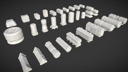 Scifi Props kitbash, science-fiction, scifi, futuristic, industrial, scifi-props
