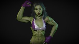 She-Hulk Cosplay body, anatomy, marvel, she, muscles, superhero, sss, hulk, , , woman, tatiana, muscular, shehulk, superheroine, she-hulk, girl, female, noai, she_hulk