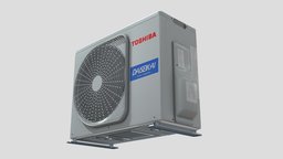 Ext. Daisekay Toshiba office, conditioner, vr, ar, toshiba, ue, unity, lowpoly, home, condizionatore