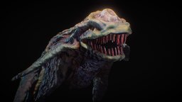 Abyssal Fangjaw shark, fish, ocean, alien, abyssal, creature, zbrush, monster, noai