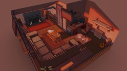 Loft style, archvis, painted, loft, painting, stylised, living, illustration, substancedesigner, substancepainter, substance, handpainted, blender, texture, stylized, livingroom, material, illustrative, noai, liyaev