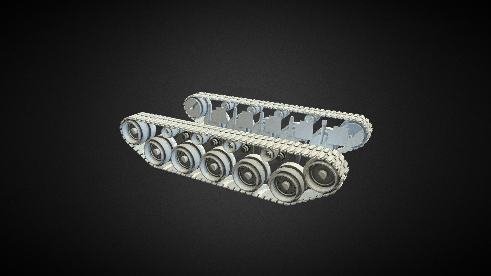 Cinema 4D test of making tank tracks 3d model