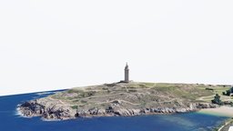 Hercules Tower,roman empire,lighthouse,scan rome, archeology, landscape, spain, terrain, torre, faro, mapa, hercules, galicia, map, romano, topography, roman-empire, architecture, photogrammetry, scan