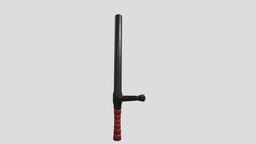 70s Baton police, baton, 3dweapon, 3d, gameready, gameready-asset