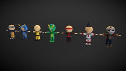 Character Lowpoly handpaintedtexture, charactermodel, low-poly-model, lowpolymodel, low-poly-game-assets, cute_character, chibi-character, readyforgame, character, charactermodeling, handpainted, low_poly, low-poly, lowpoly, handpainted-lowpoly, modeltextures, noai