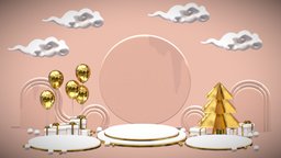 Christmas Mood Interior tree, green, winter, santa, deer, new, christmas, yellow, claus, mood, year, newyear, 2024, vibes, christmastime, blue, interior, christmasmood