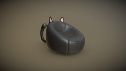 Cat beanbag cat, cute, armchair, gaming, furniture, gamer, blender-3d, beanbag, kwaii, substancepainter, substance, girl, game, blender, blender3d, chair, gamegirl, catzy, noai