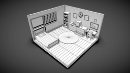 Isometric Game Room room, games, kid, art