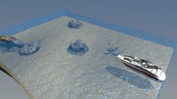 Striking Submerged Object (SSO) hard, ground, sand, soft, boating, hit, ship, animation, rock, boat