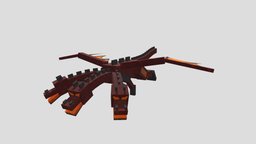 Hell Dragon mob, boss, nether, blockbench, minecraft, dragon