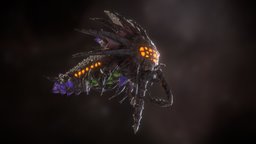 Spaceship Organic organic, realistic, creature, spaceship, gameready