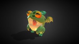 TFT Dragonlands Poggles Model cute, small, babydragon, charactermodel, character, creature, stylized, dragon, dragonlands, poggles