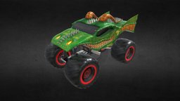 Dragon Monster Truck truck, monstertruck, pbrtexture, dragoncar, pbr-game-ready, dragontruck, substancepainter, substance, lowpoly, car, monster, dragon, dinosaur, dino, gameready, dinocar