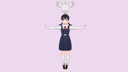 Tamako Kitashirakawa toon, kyoto, toonshader, catoon, girl, kyotoanimation