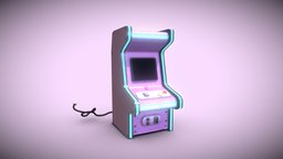 Arcade Machine arcade, assets, purple, pink, arcademachine, neon, free3dmodel, substance-designer, substancedesigner, freemodel, arcade-retro, arcade-machine, substancepainter, substance, 3d, blender, blender3d, free, 3dmodel, blue, arcadegames
