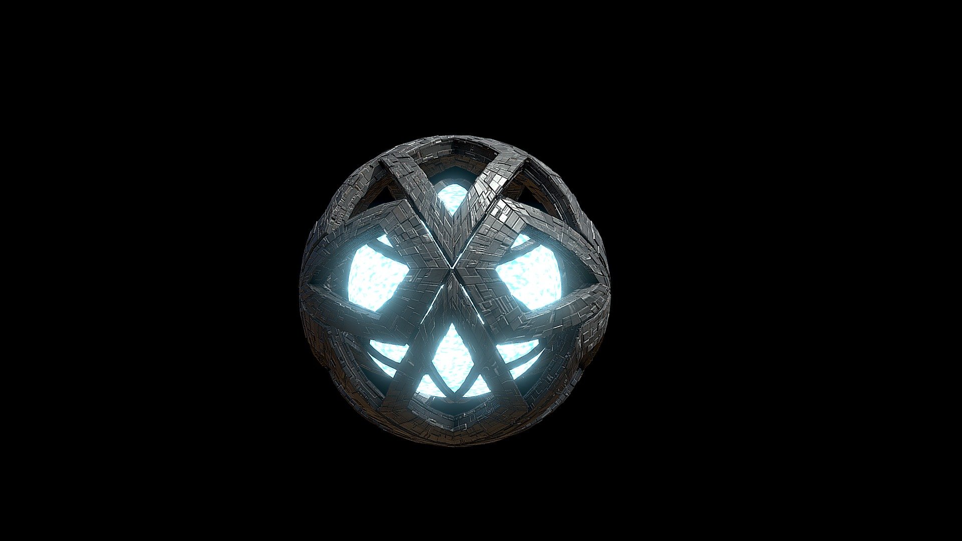 Lowpoly and game rady model with PBR Textures,  The asset uses two sets of textures, one for the star and another for the spaceship, These textures are in JPG and has 4096x4096 of resolution for the spaceship and 1024x1024 for the core 3d model