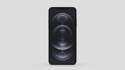 Apple iPhone 12 Pro Max Graphite office, computer, device, pc, laptop, tablet, smart, electronics, equipment, headphone, audio, mockup, smartphone, cellular, android, ios, phone, realistic, cellphone, cheap, earphones, mock-up, render, 3d, mobile, home, screen