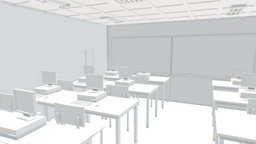class room interior classroom office chair desk office, room, school, computer, pc, desk, class, equipment, furniture, classroom, supply, auditorium, education, academy, architecture, chair, design, student, interior, keyboard