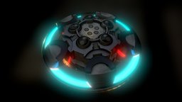 UFO Type 1 spaceships, spacecraft, ufo, extraterrestrial, aliens, animations, spaceship-sci-fi, 3dhaupt, 3d-coat, blender, scifi, space, spaceship, gameready