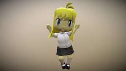 Kyras Dance cute, chibi, 5, dance, channel, kyra, maya, character, girl, lowpoly, low, poly, anime, space