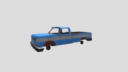 destroyed pickup blue truck, abandoned, post-apocalyptic, wreck, pickup, rusty, old, destroyed, vehicle, car