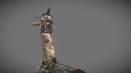 Broken Tower tower, broken, maya, substance-painter