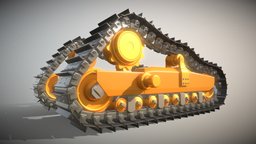 Bulldozer Undercarriage Rigged (High-Poly) bulldozer, wip, part, undercarriage, 3dhaupt, construction-machinery, construction-vehicles, baufahrzeuge, blender3d, rigged, baumaschinen, fahrgestell, fahrwerk, planierraupe, chain-rig