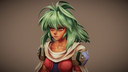 Xenogears Fanart fanart, rpg, character, handpainted, anime, 3dbustchallenge