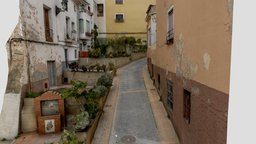 "Les Costeretes" Calle San Antonio Tramo 01 fountain, heritage, antique, old, facade, architecture, photogrammetry, 3dscan, house, home, building, street