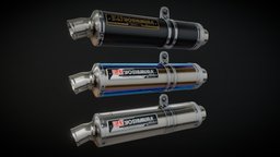 Muffler Yoshimura Cyclon 898 Titanum and Carbon bike, photorealistic, motorbike, moto, motorcycle, carbon, ride, motorsport, titanium, exhaust, carbonfiber, game-model, titanum, bikepart, carbon-fiber, vehicle, hardsurface, gameasset, exhaust-manifold, bikemodeling, exhaust-pipe, custom_parts
