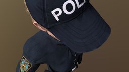 Police Woman police, unreal, vr, android, ue4, unity3d, pbr