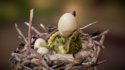 Ovum comedenti bird, egg, creatures, snake, gametextures, reptile, creaturedesign, fantasycreature, madewithsubstance, madewithblender, blender