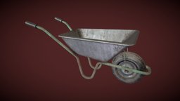 Worn Wheelbarrow rust, mud, worn, wheelbarrow, grime