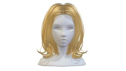 cartoon lush female 4 haircut of medium room, face, hair, modern, toon, style, dressing, avatar, fitting, salon, beauty, lock, medium, long, cut, color, fur, loco, head, curl, blonde, pretty, tuft, kare, length, haircut, hairstyle, hairs, lush, snag, shaggy, low-poly, girl, cartoon, lowpoly, female, textured, blonde-hair, blonde-female, "haircuts", "hairdressing"