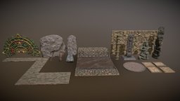 Assets for Cave Environment project caves, environment-assets, mayangod, mayan-temple, substance-painter, maya2018, zbrush