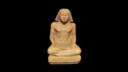 Prince Khuenre as a scribe egypt, giza, mq1, polycam, khuenra, khuenre, khunera
