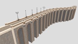 Modular Bridge and street lights train, road, walkway, railway, sidewalk, modular, bridge, vicgorian