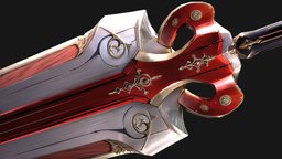 Greatsword Hildrertogi blend, stl, rpg, ruby, prop, hero, crystal, sharp, legendary, obj, 4k, fbx, metal, props, mythic, game-ready, rare, colorful, royalty, game-asset, emissive, 4ktextures, gltf, glb, weapon, handpainted, low-poly, asset, game, blender, lowpoly, gameart, hand-painted, gameasset, sword, stylized, fantasy, magic, royal, "magic-weapon", "usdc", "noai"