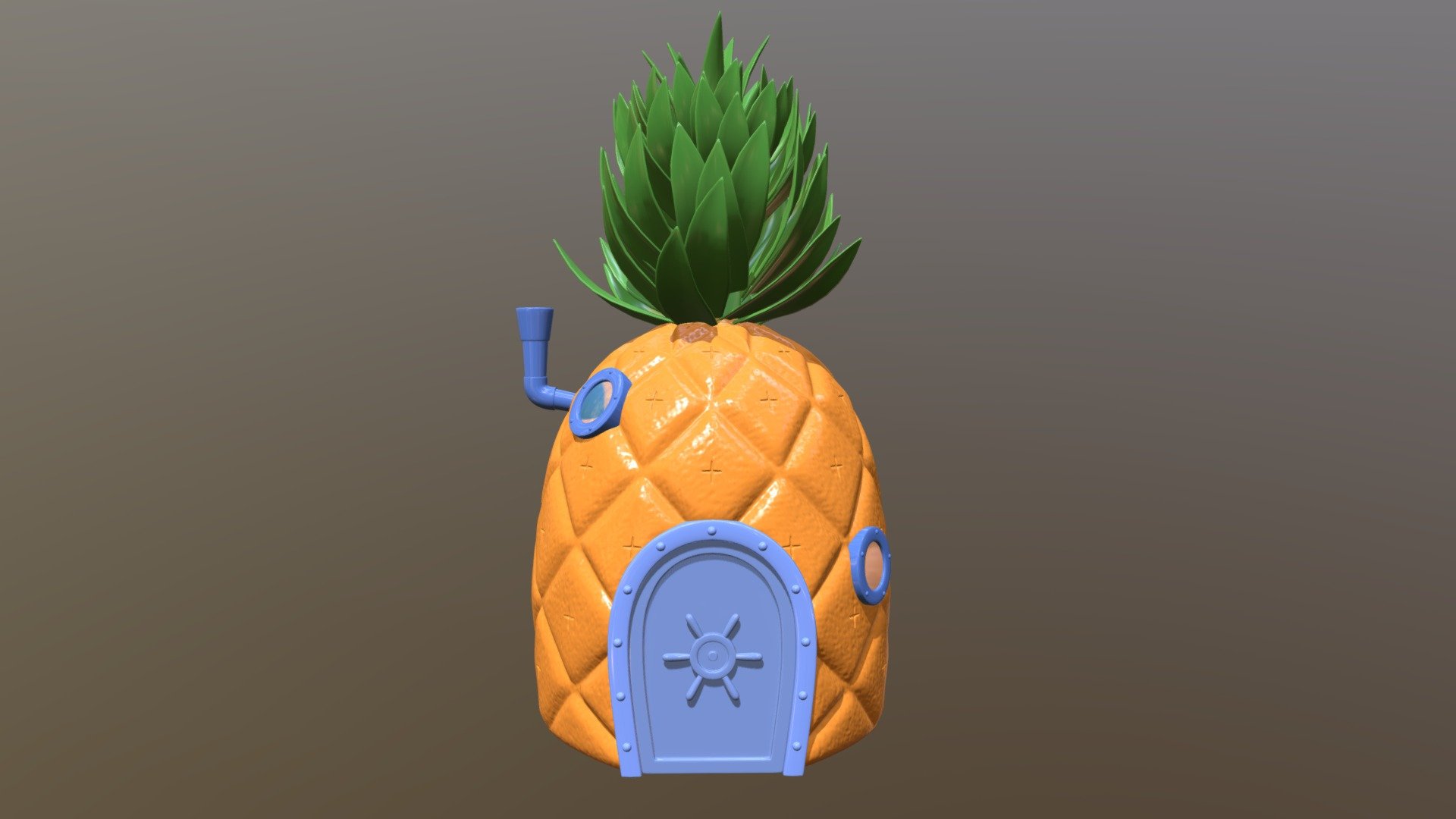 3d model of the house of Spongebob in format of pineapple from the childrens cartoon Spongebob 3d model
