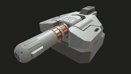 Nebulous Project: Heavy Plasma Driver energy, turret, plasma, substancepainter, substance, scifi, military, gun, space