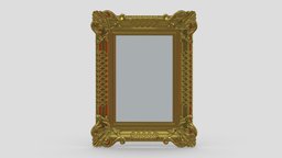 Classic Frame 08 room, victorian, frame, grand, luxury, vintage, classic, vr, ar, general, gallery, decor, picture, museum, realistic, old, accent, carved, baroque, classical, housewares, rococo, 3d, design, house, decoration, interior, wall